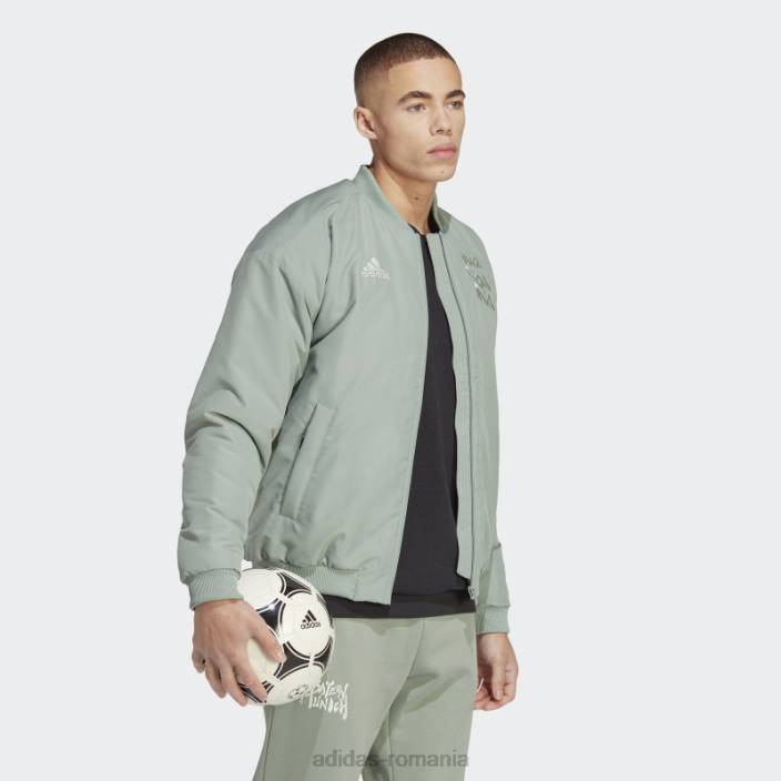 Adidas jachetă căptușită fc bayern chinese story verde argintiu bărbați verde argintiu 2JBN14188
