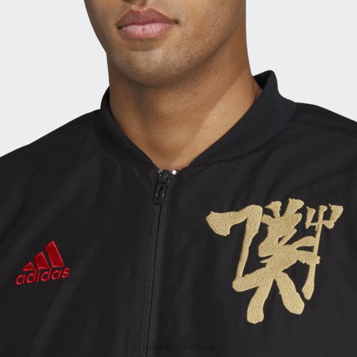 Adidas jachetă căptușită manchester united chinese story negru bărbați negru 2JBN13969