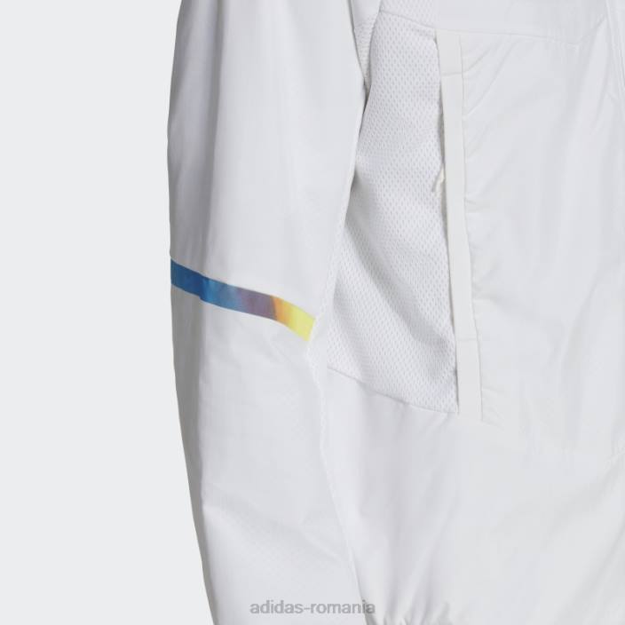 Adidas jachetă cu imn de ziua jocului spaniei albă bărbați alb 2JBN7148