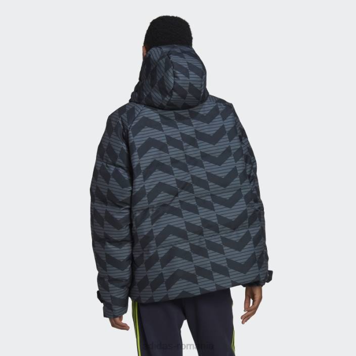 Adidas jachetă de puf manchester united lifestyler neagră bărbați negru/gri noapte 2JBN14065