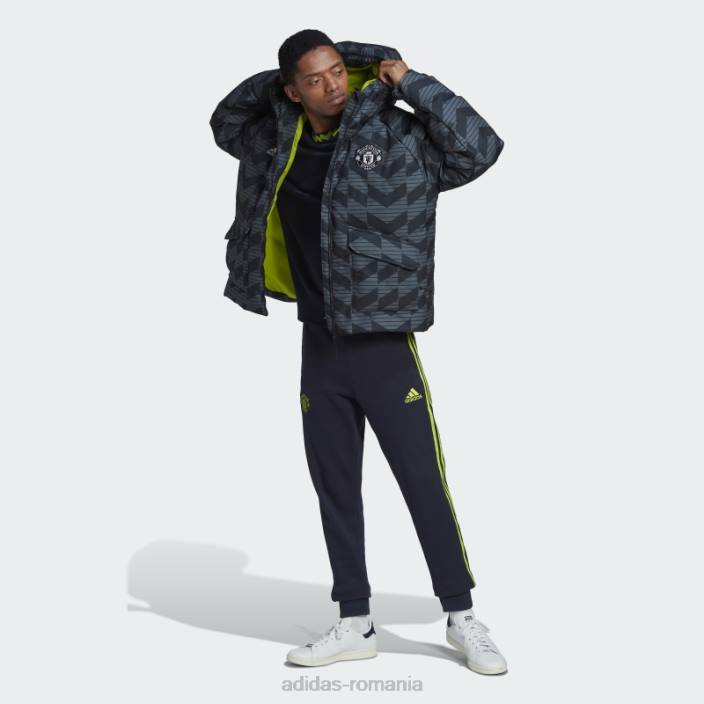 Adidas jachetă de puf manchester united lifestyler neagră bărbați negru/gri noapte 2JBN14065