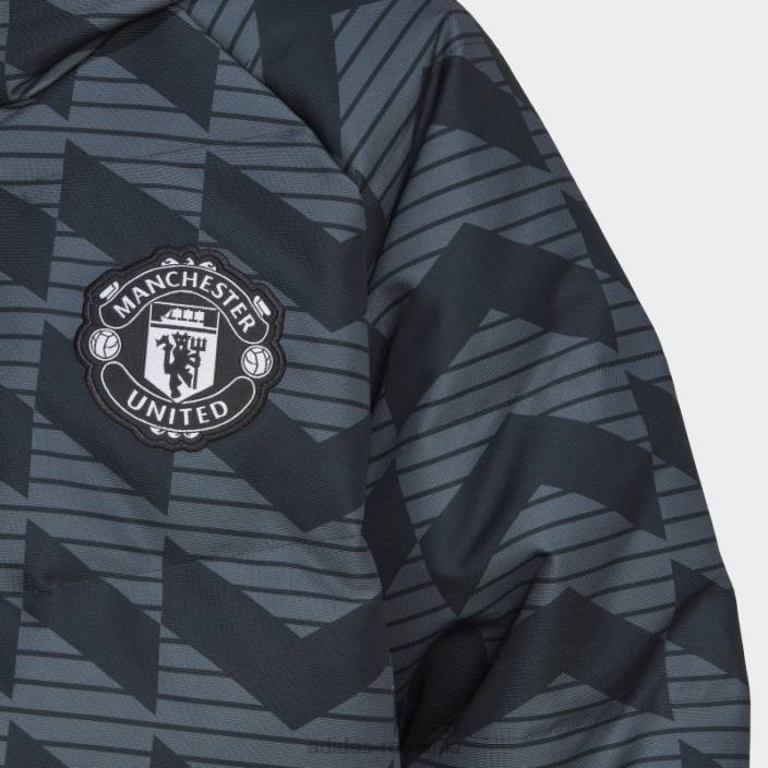 Adidas jachetă de puf manchester united lifestyler neagră bărbați negru/gri noapte 2JBN14065