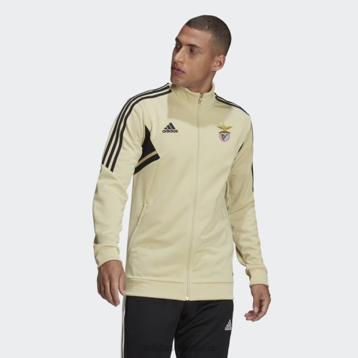 Adidas jachetă de sport benfica condivo bej nisip adidas bărbați bej nisipos 2JBN14340