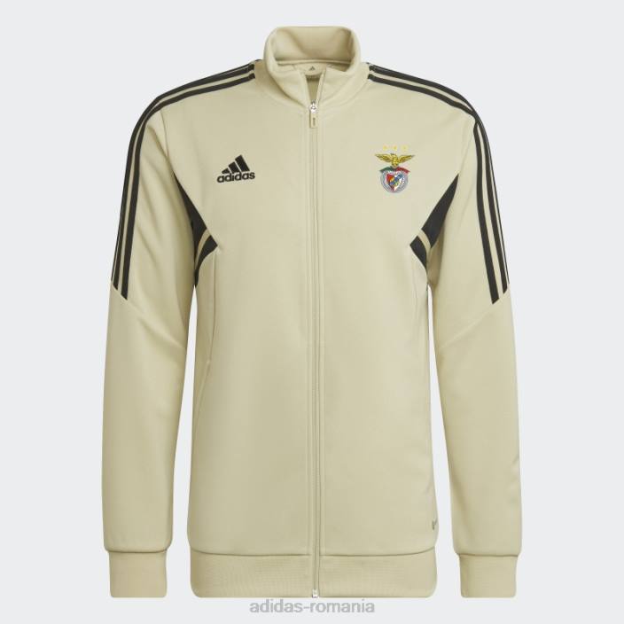 Adidas jachetă de sport benfica condivo bej nisip adidas bărbați bej nisipos 2JBN14340