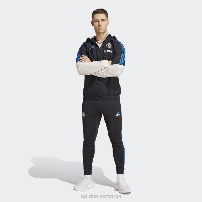 Adidas jachetă manchester united condivo 22 pentru orice vreme, neagră bărbați negru/roz glacial 2JBN13513
