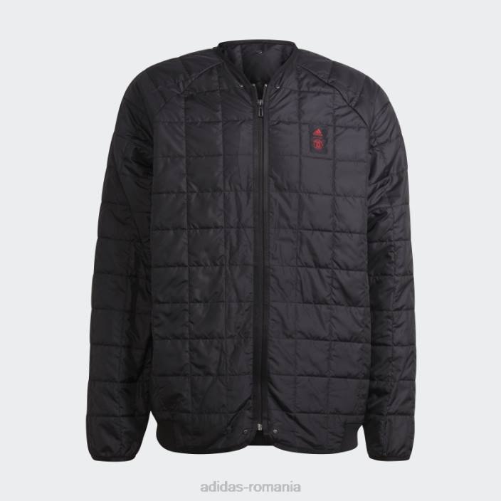 Adidas jachetă neagră de voiaj manchester united adidas bărbați negru 2JBN14343