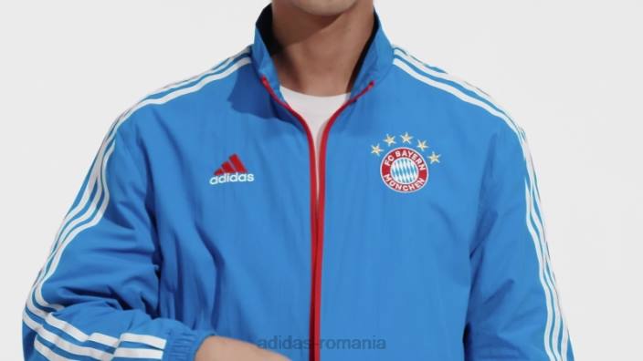 Adidas jachetă reversibilă fc bayern anthem royal bărbați regal/roșu 2JBN5287