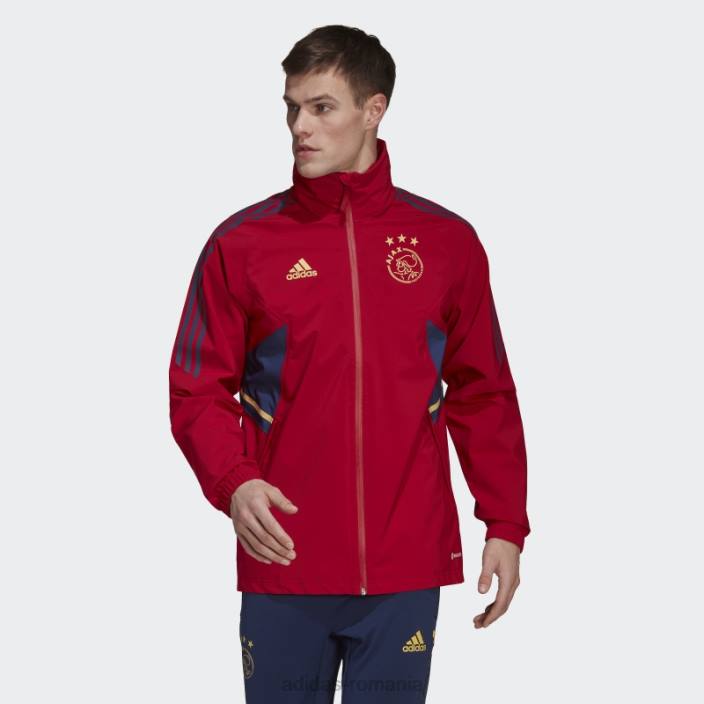 Adidas jacheta ajax amsterdam condivo 22 storm victory red bărbați roșu victorie 2JBN14306