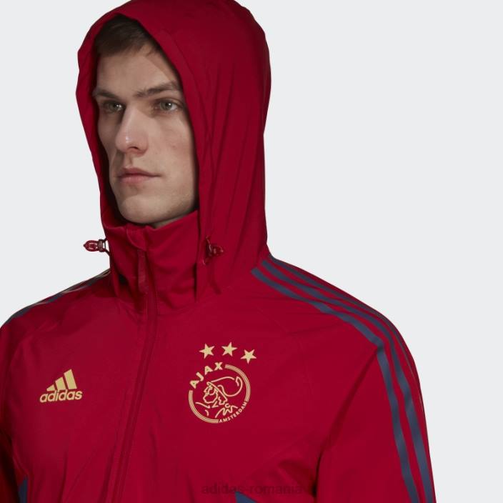 Adidas jacheta ajax amsterdam condivo 22 storm victory red bărbați roșu victorie 2JBN14306