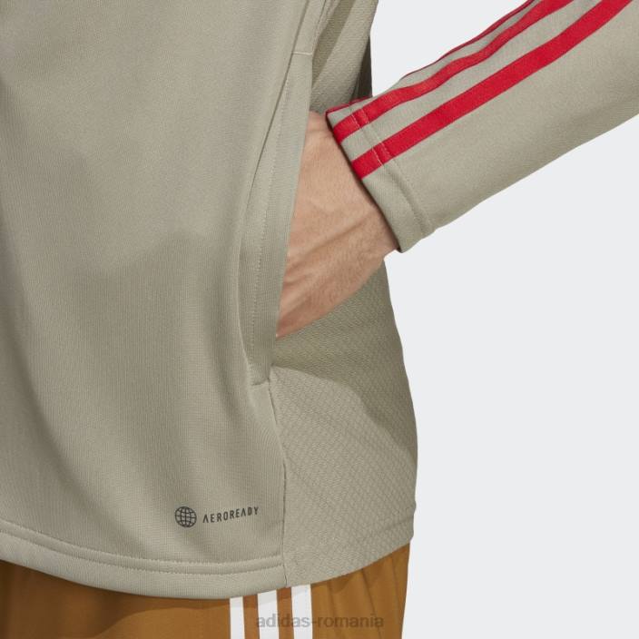 Adidas jacheta de antrenament liga tiro 23 argintie pebble adidas bărbați pietriș argintiu/stacojiu 2JBN6054