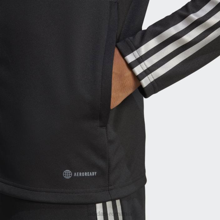 Adidas jacheta de antrenament tiro reflectorizanta neagra adidas bărbați negru argintiu 2JBN6198