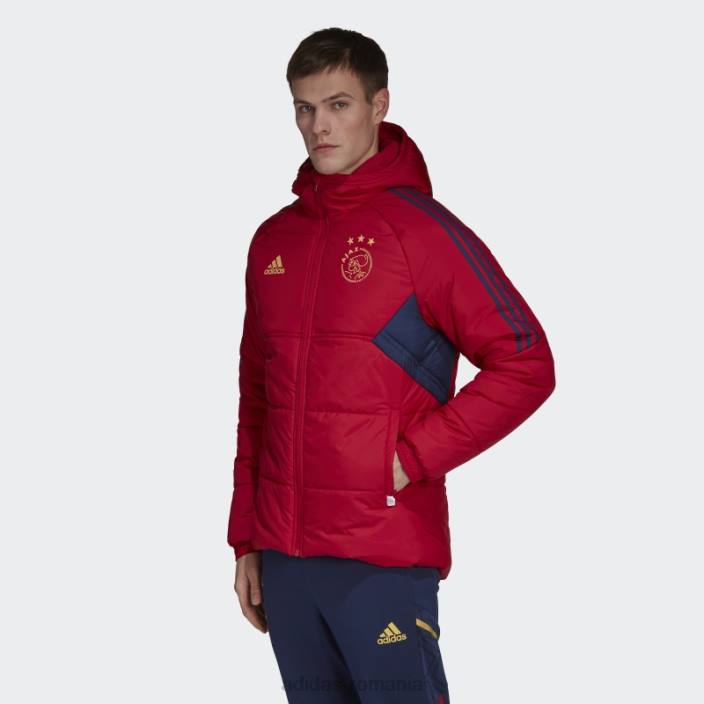Adidas jacheta de iarna ajax amsterdam condivo 22 victory red bărbați roșu victorie 2JBN13802