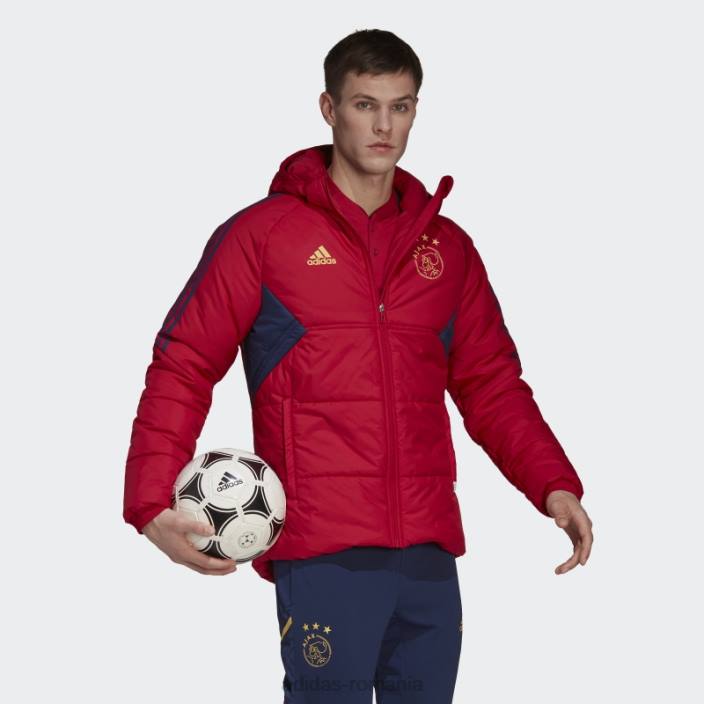 Adidas jacheta de iarna ajax amsterdam condivo 22 victory red bărbați roșu victorie 2JBN13802