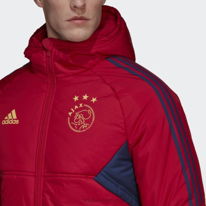 Adidas jacheta de iarna ajax amsterdam condivo 22 victory red bărbați roșu victorie 2JBN13802