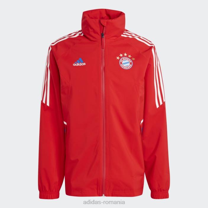 Adidas jacheta de ploaie fc bayern condivo 22 rosie adidas bărbați roșu/regal 2JBN14352