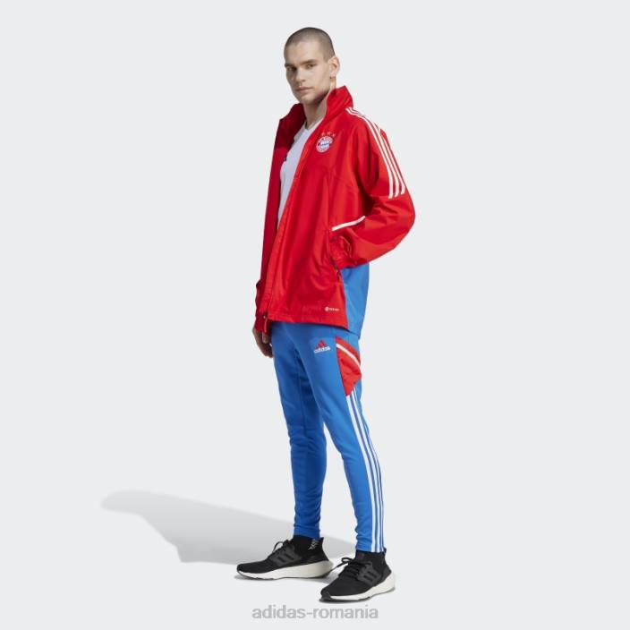 Adidas jacheta de ploaie fc bayern condivo 22 rosie adidas bărbați roșu/regal 2JBN14352