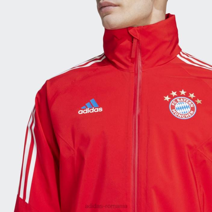 Adidas jacheta de ploaie fc bayern condivo 22 rosie adidas bărbați roșu/regal 2JBN14352