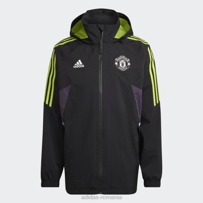 Adidas jacheta de ploaie manchester united condivo 22 neagra bărbați negru 2JBN14173