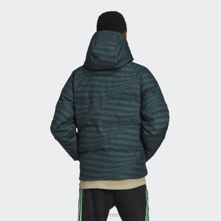Adidas jacheta de puf real madrid neagra bărbați negru/verde 2JBN14233