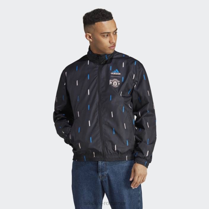 Adidas jacheta manchester united anthem neagra adidas bărbați negru 2JBN13434