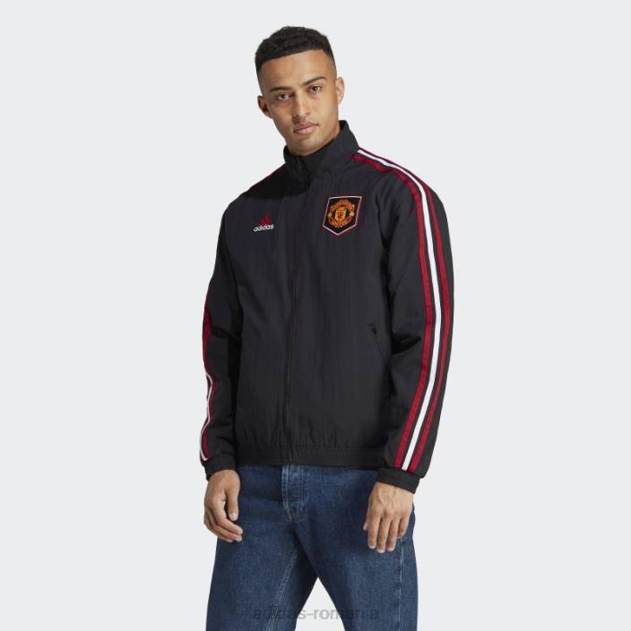 Adidas jacheta manchester united anthem neagra adidas bărbați negru 2JBN13434