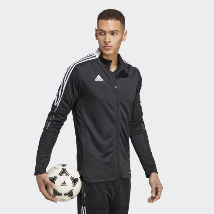 Adidas jacheta tiro 21 neagra bărbați negru 2JBN4879