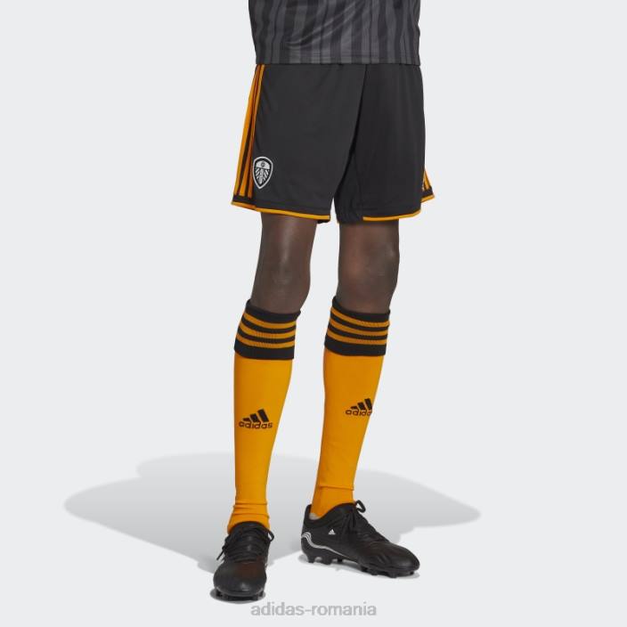 Adidas leeds united fc 22/23 treilea pantaloni scurți negru bărbați negru 2JBN14251