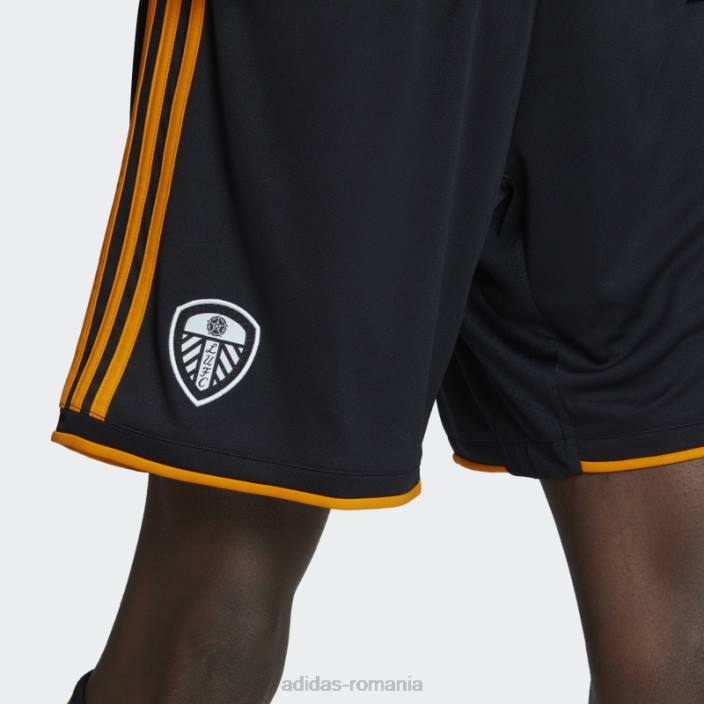 Adidas leeds united fc 22/23 treilea pantaloni scurți negru bărbați negru 2JBN14251