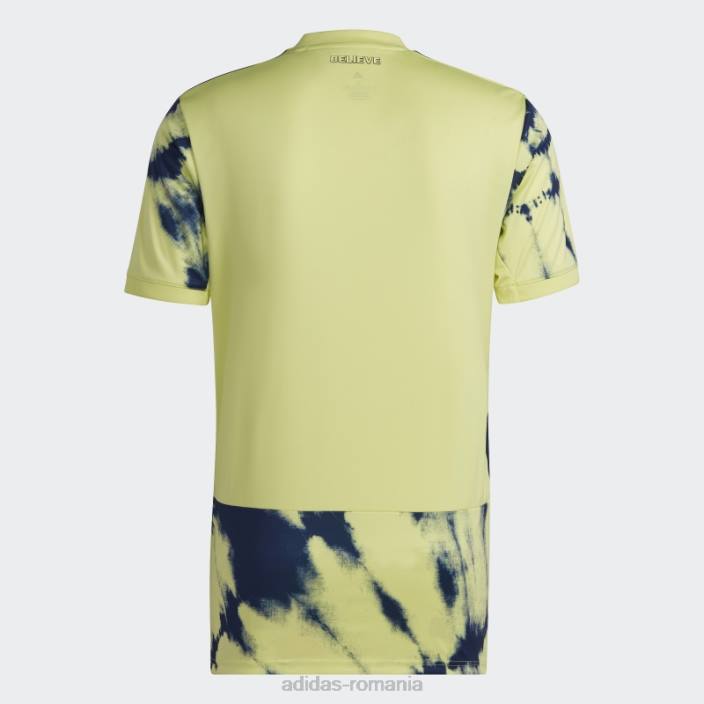 Adidas leeds united fc 22/23 tricou deplasare galben bărbați galben/albastru închis 2JBN14155