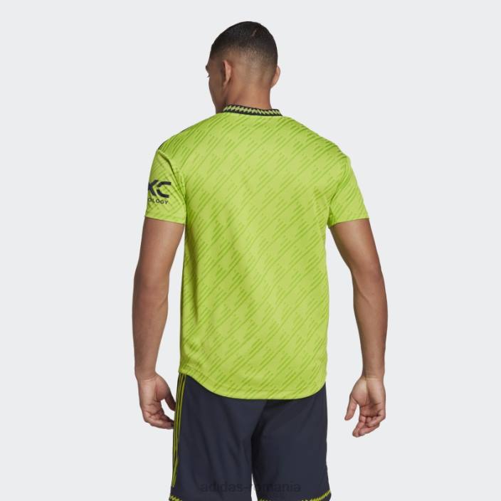 Adidas manchester united 22/23 al treilea tricou autentic slime bărbați slime 2JBN13405