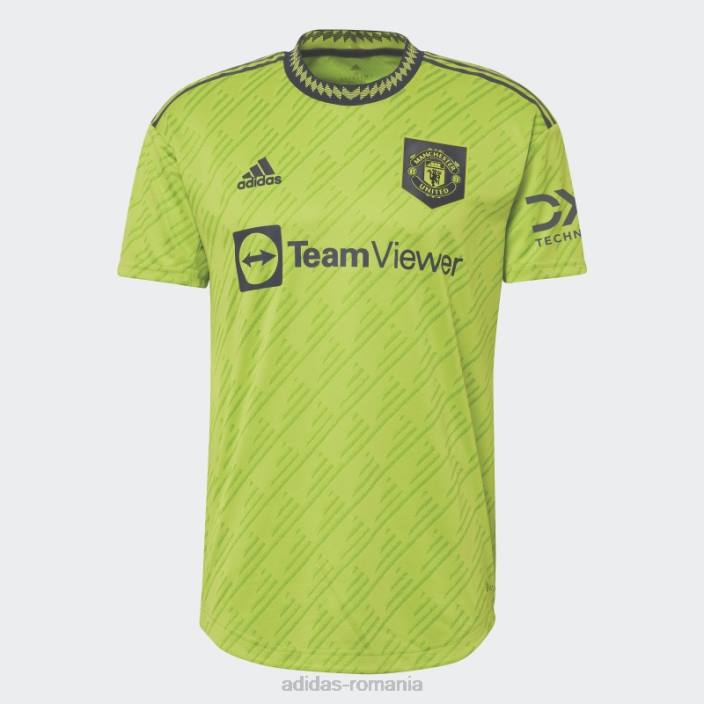 Adidas manchester united 22/23 al treilea tricou autentic slime bărbați slime 2JBN13405