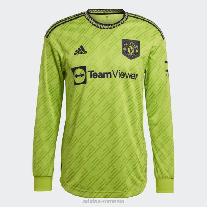 Adidas manchester united 22/23 mânecă lungă treilea tricou autentic slime bărbați slime 2JBN13712
