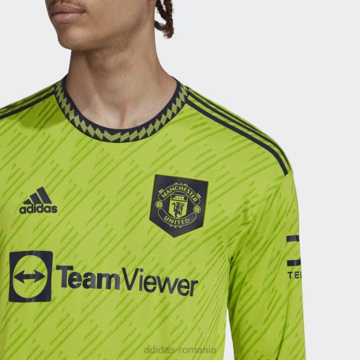 Adidas manchester united 22/23 mânecă lungă treilea tricou autentic slime bărbați slime 2JBN13712