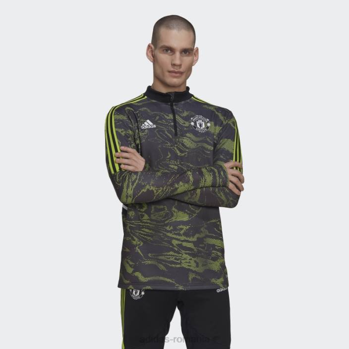 Adidas manchester united condivo 22 antrenament top slime bărbați slime/negru 2JBN13417