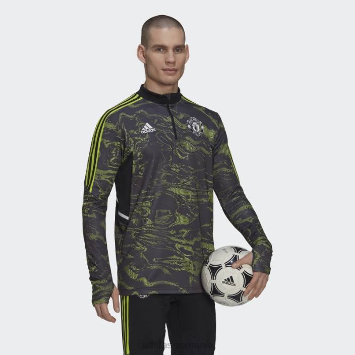 Adidas manchester united condivo 22 antrenament top slime bărbați slime/negru 2JBN13417