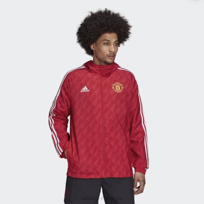 Adidas manchester united dna windbreaker adidas roșu real bărbați roșu adevărat 2JBN15210