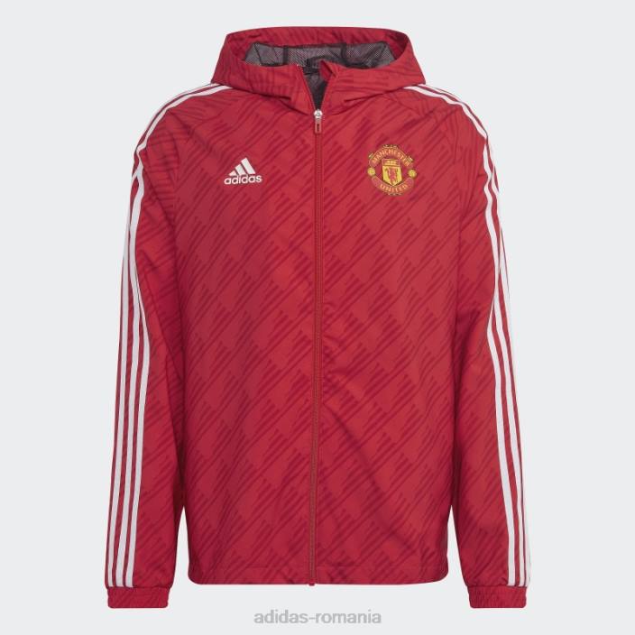 Adidas manchester united dna windbreaker adidas roșu real bărbați roșu adevărat 2JBN15210