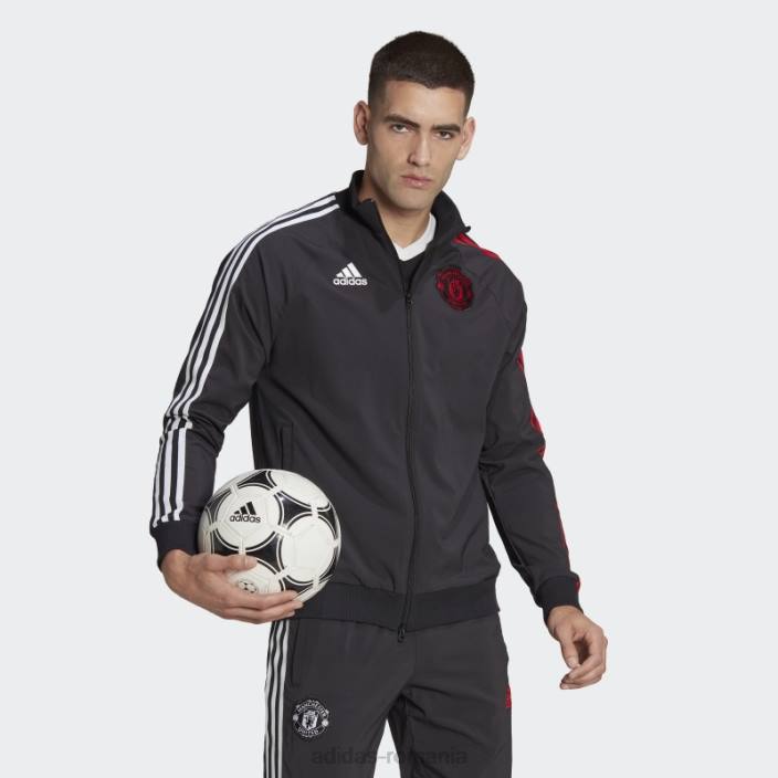 Adidas manchester united tricou de călătorie negru bărbați negru 2JBN13982
