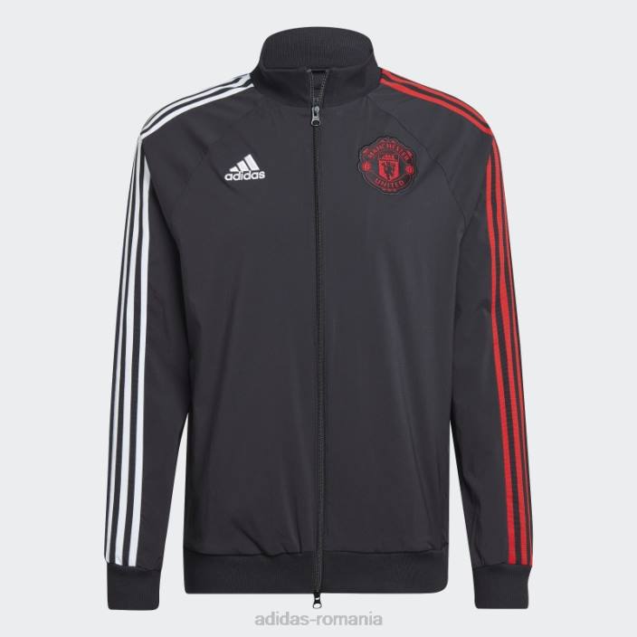 Adidas manchester united tricou de călătorie negru bărbați negru 2JBN13982