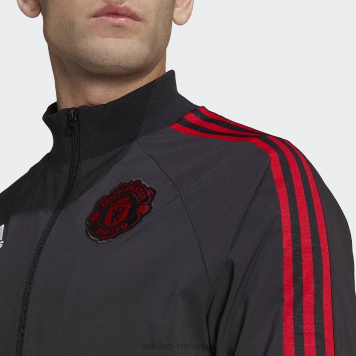 Adidas manchester united tricou de călătorie negru bărbați negru 2JBN13982