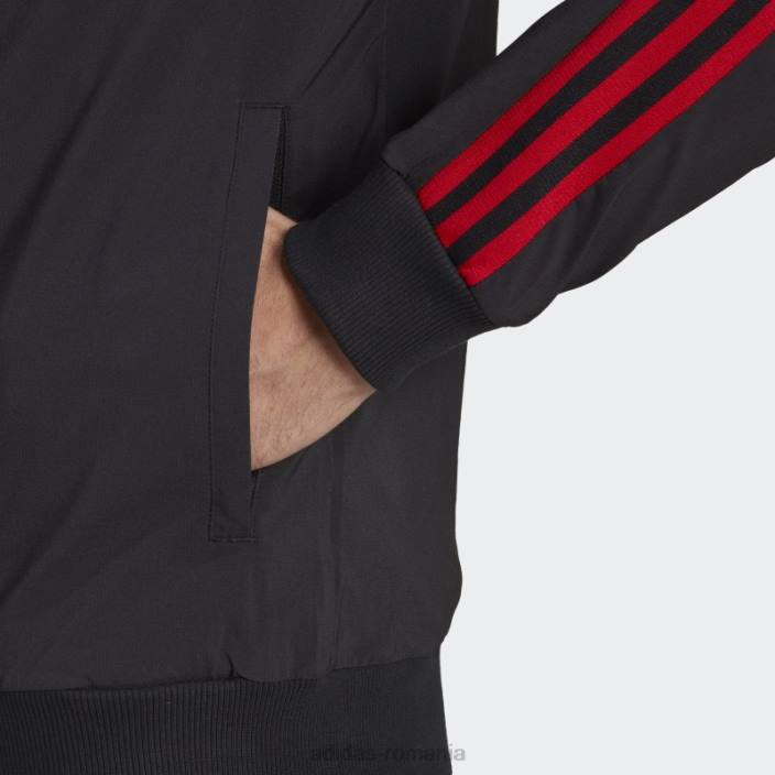 Adidas manchester united tricou de călătorie negru bărbați negru 2JBN13982