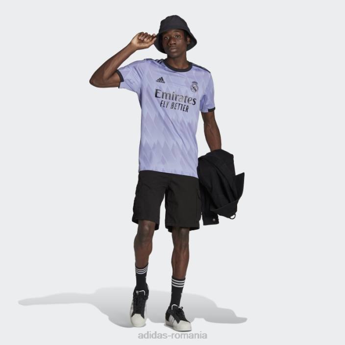Adidas mov deschis real madrid 22/23 deplasare tricou moda bărbați violet deschis 2JBN1450