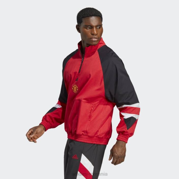 Adidas mufc red manchester united icon top bărbați mufc roșu/negru 2JBN6005