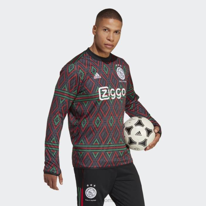Adidas negru ajax amsterdam x Daily Paper pre-meci top cald adidas bărbați alb negru 2JBN14175