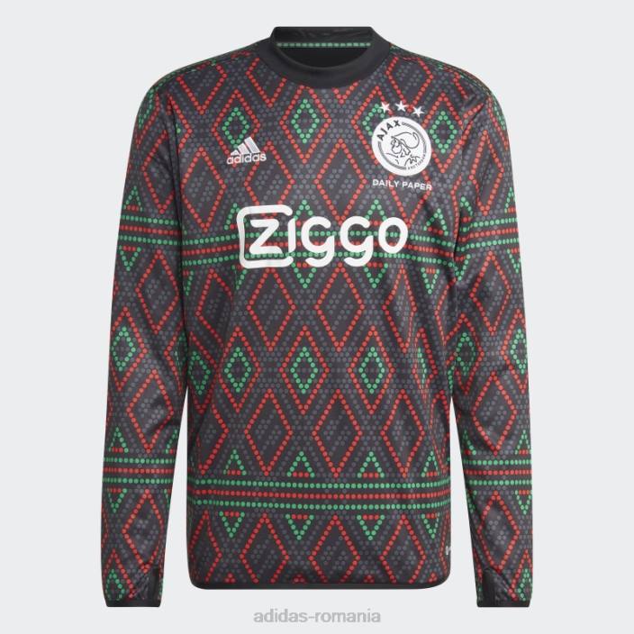 Adidas negru ajax amsterdam x Daily Paper pre-meci top cald adidas bărbați alb negru 2JBN14175