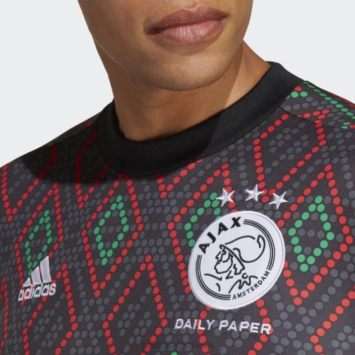 Adidas negru ajax amsterdam x Daily Paper pre-meci top cald adidas bărbați alb negru 2JBN14175