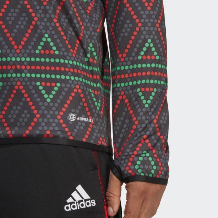 Adidas negru ajax amsterdam x Daily Paper pre-meci top cald adidas bărbați alb negru 2JBN14175