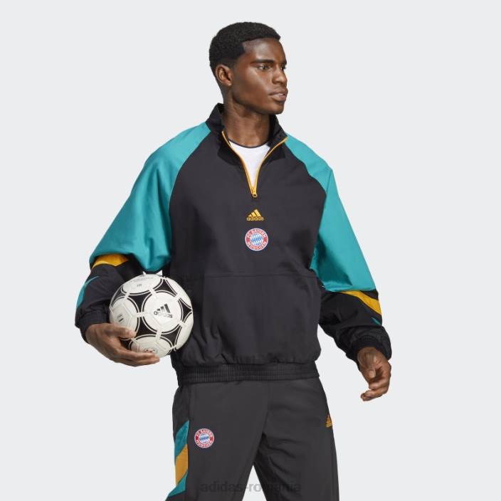 Adidas negru fc bayern pictograma top bărbați negru/verde egal 2JBN5890