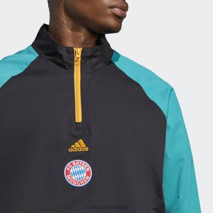 Adidas negru fc bayern pictograma top bărbați negru/verde egal 2JBN5890