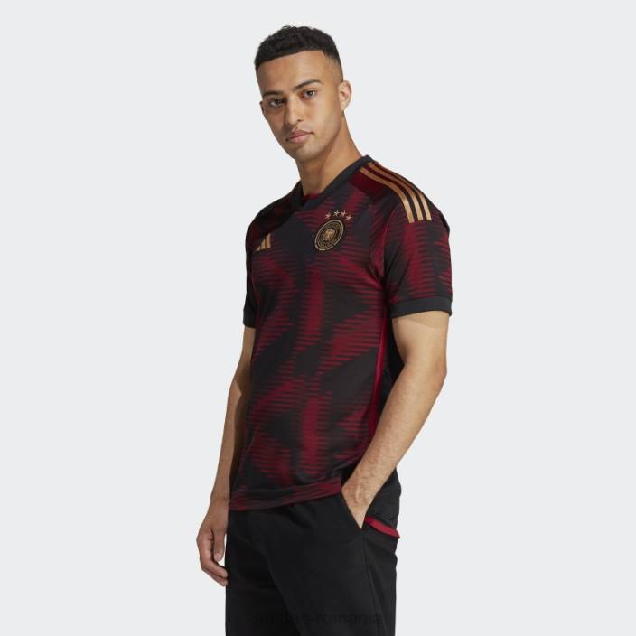 Adidas negru germania 22 deplasare tricoul fierbinte bărbați negru 2JBN6429